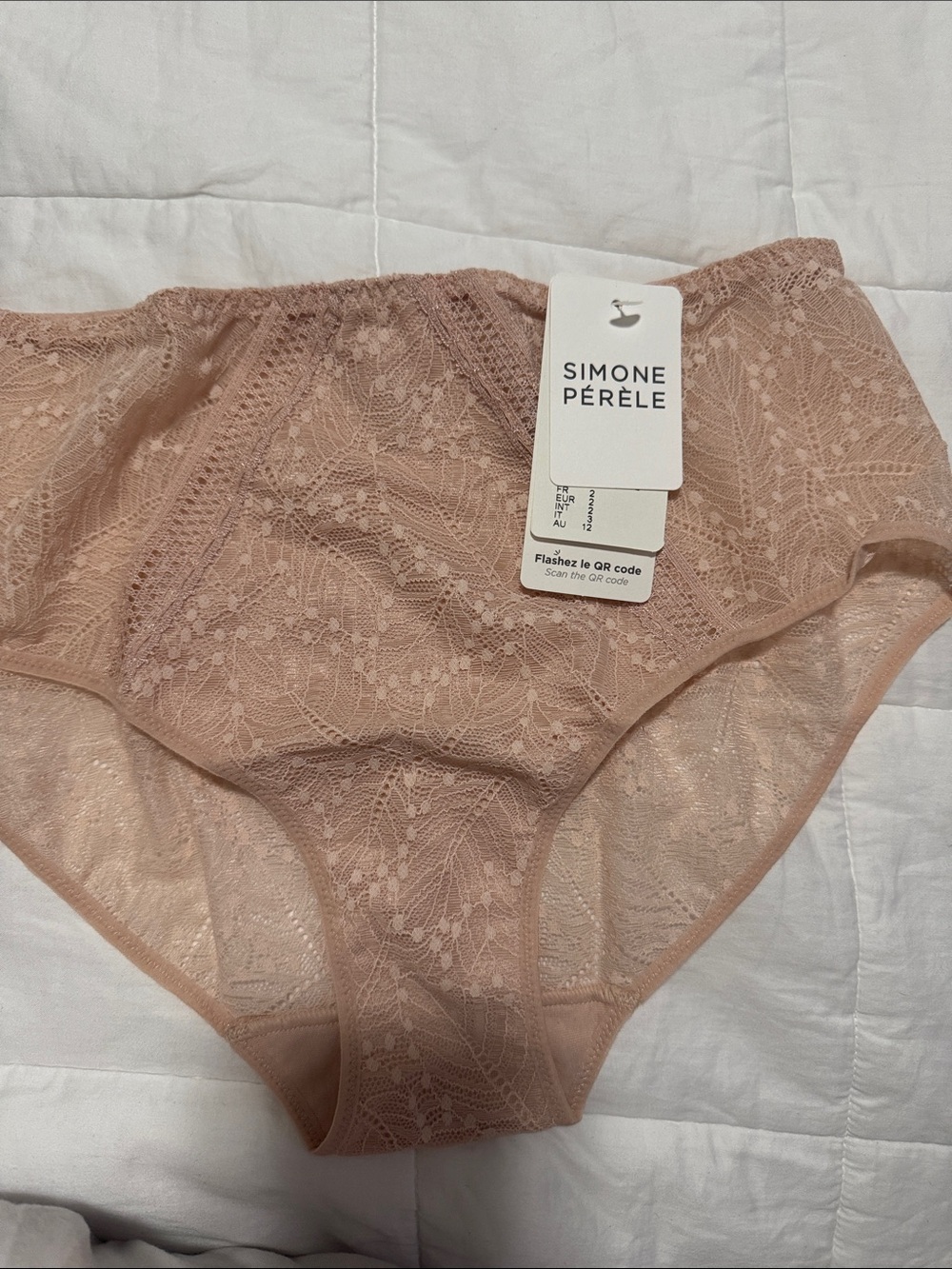 Simone Perele Nude Pink Lace High-Waist Brief